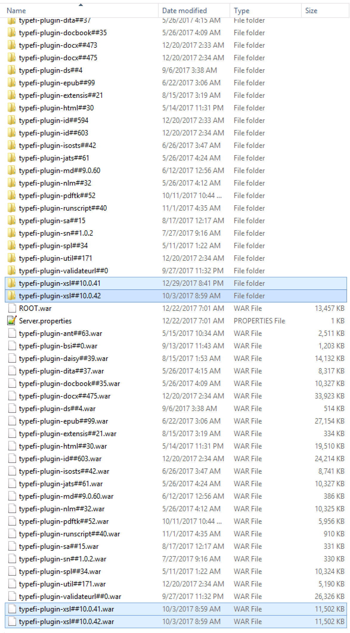 typefi-plugin-xsl deployed twice