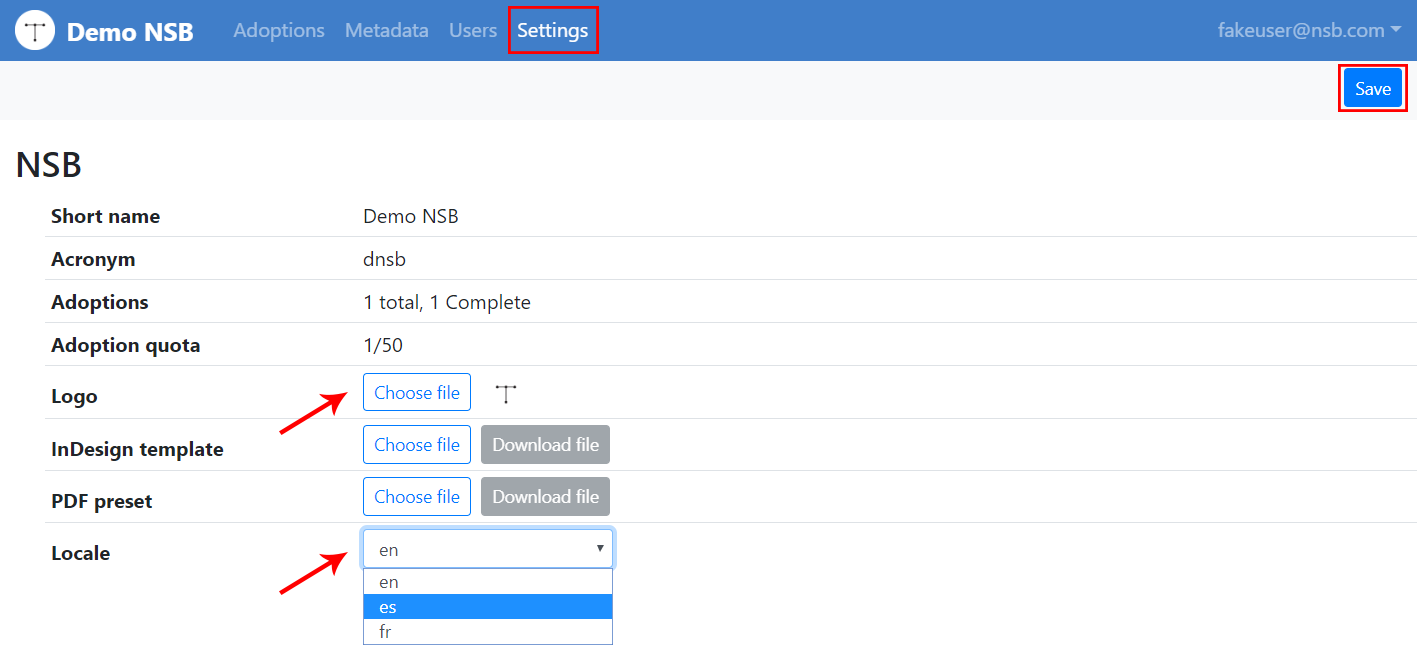 Customising the user interface of Standards Cloud