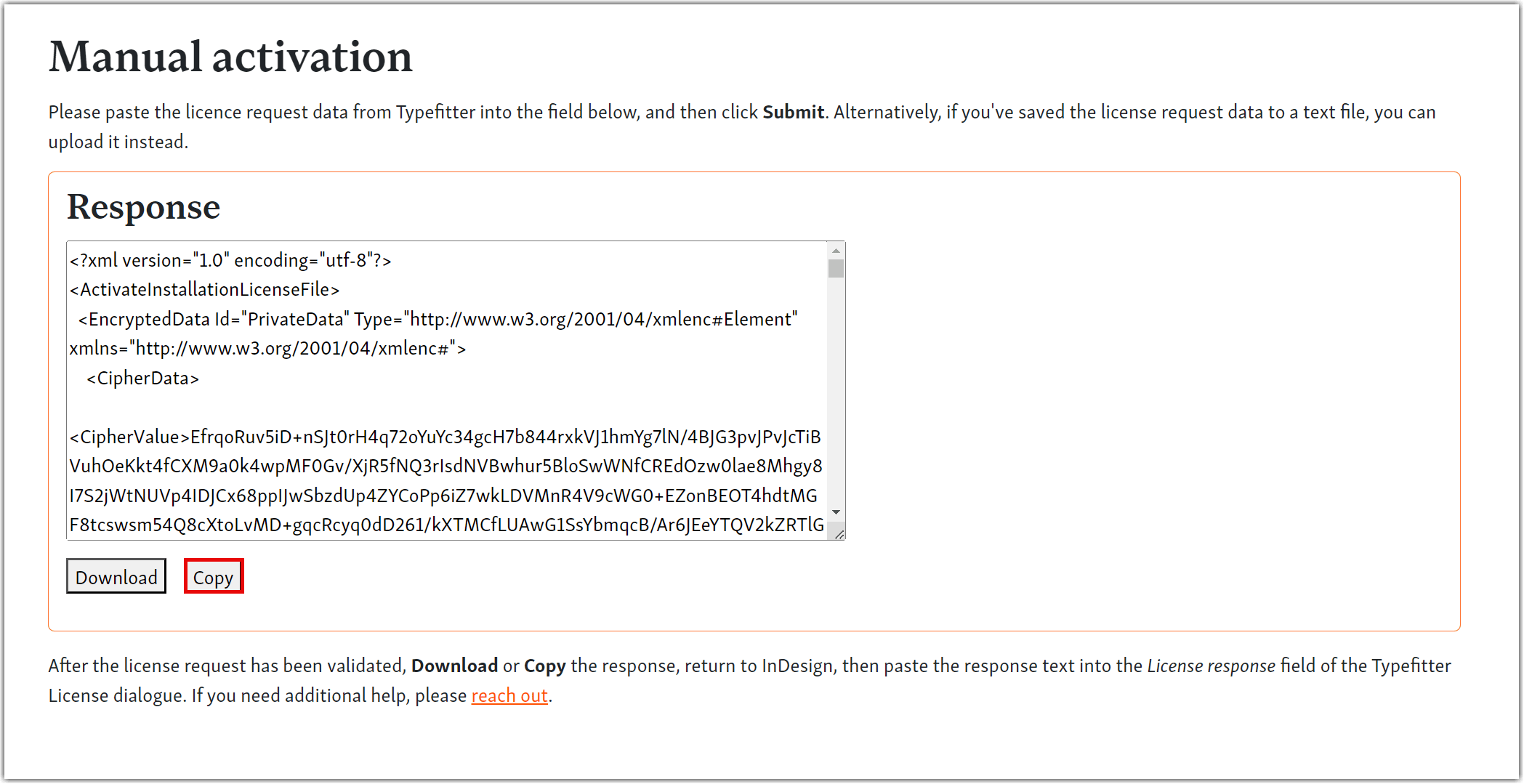 License Portal Response