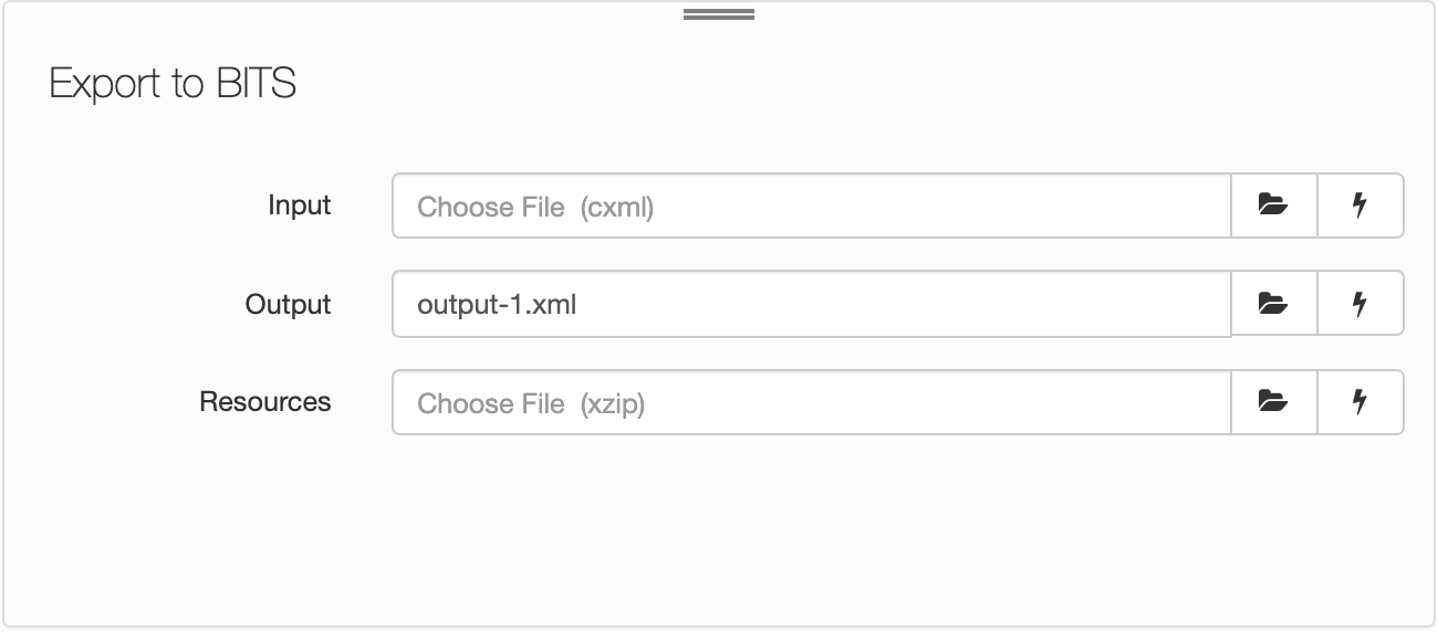 Export to BITS