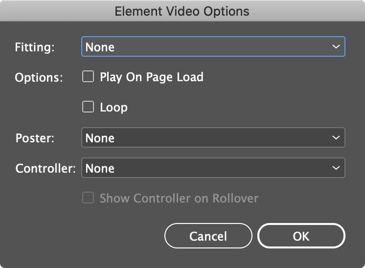 Element Video Options
