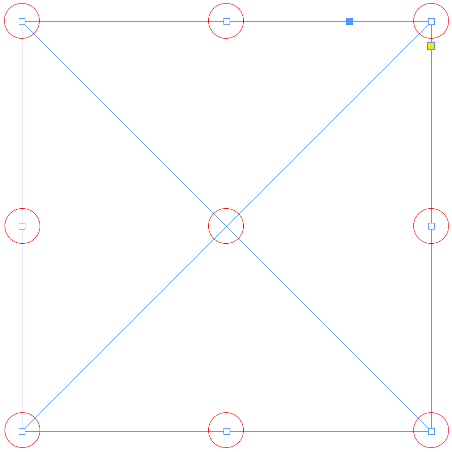 Each bounding box has 9 handles