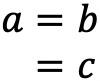 Equation: a + b = c