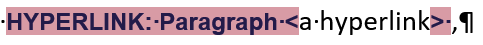 Hyperlink markup