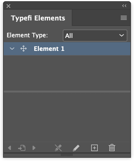 Typefi Element panel with a Floating Element