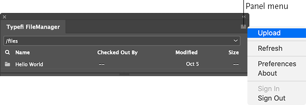 Uploading a file