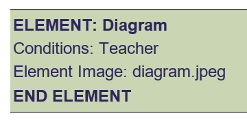 an Element marker for the Diagram Element