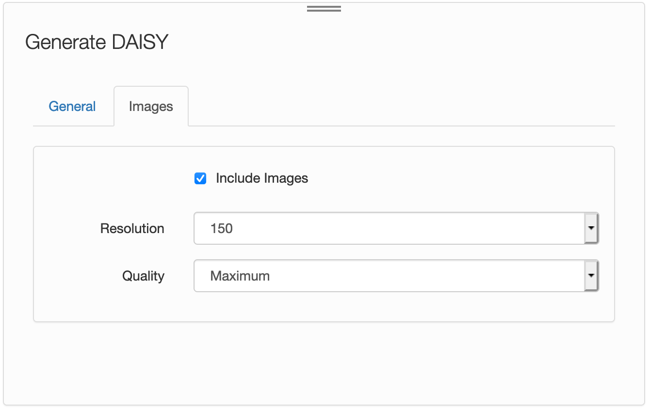 Generate DAISY, Images tab