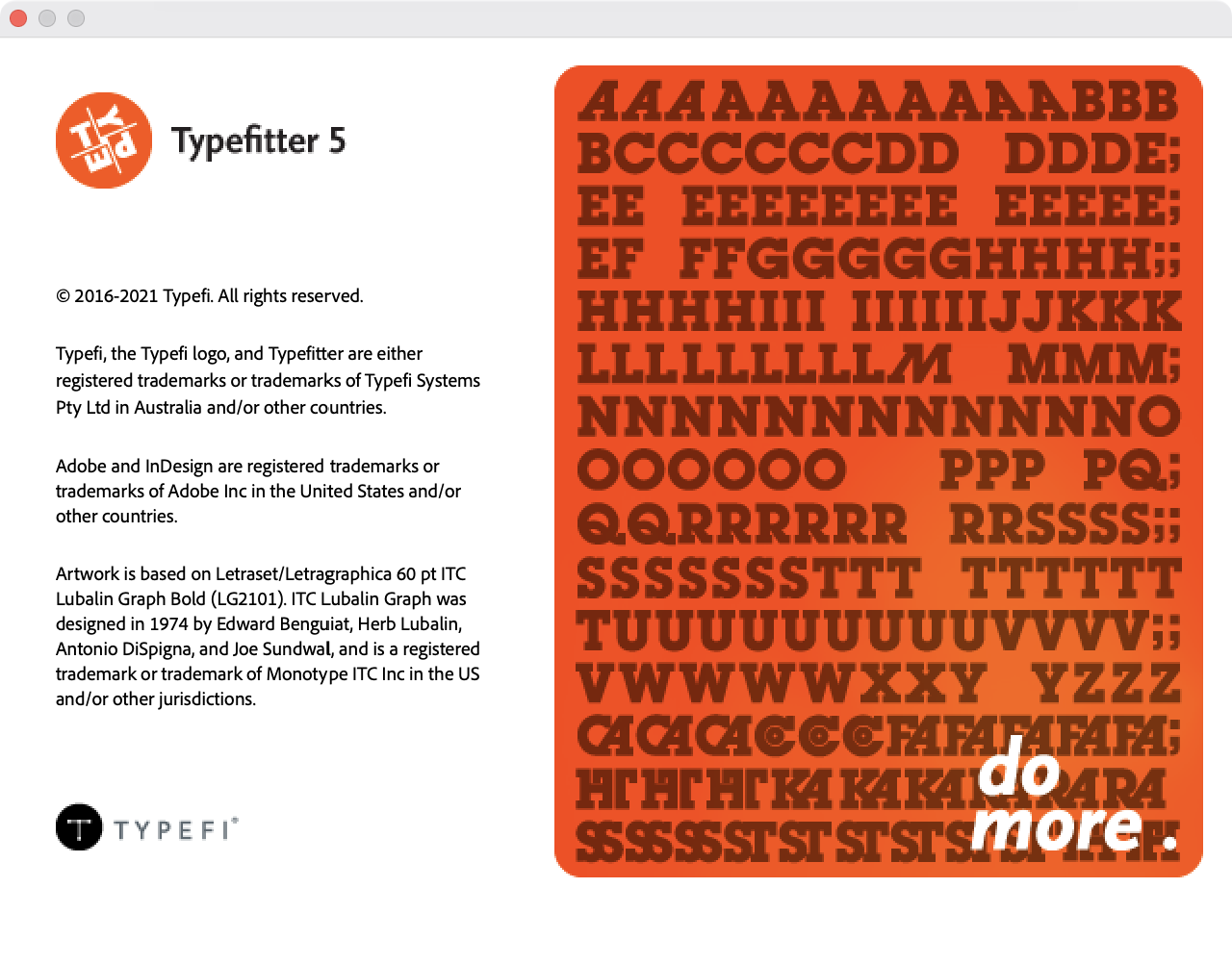 Typefitter 5 splash screen