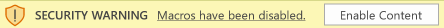 Macros have been disabled