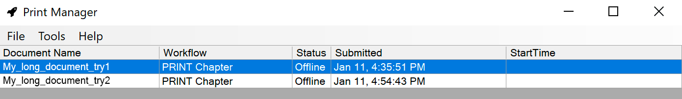 Offline status