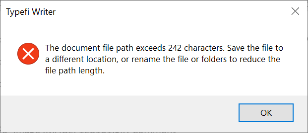 Warning: File path too long in Typefi Writer 8.8 or earlier – Typefi ...